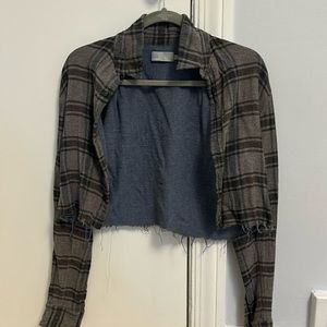 Vince Grey Flannel Top